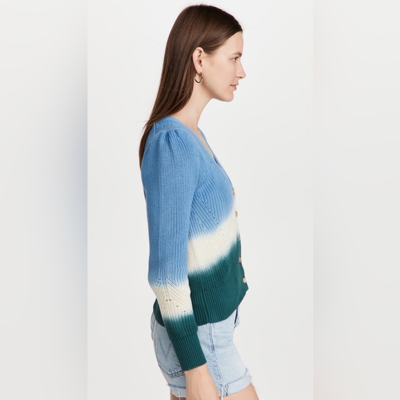 NWT Veronica Beard Parula Ombre Tie-Dye Cardigan Sweater - Picture 3 of 5